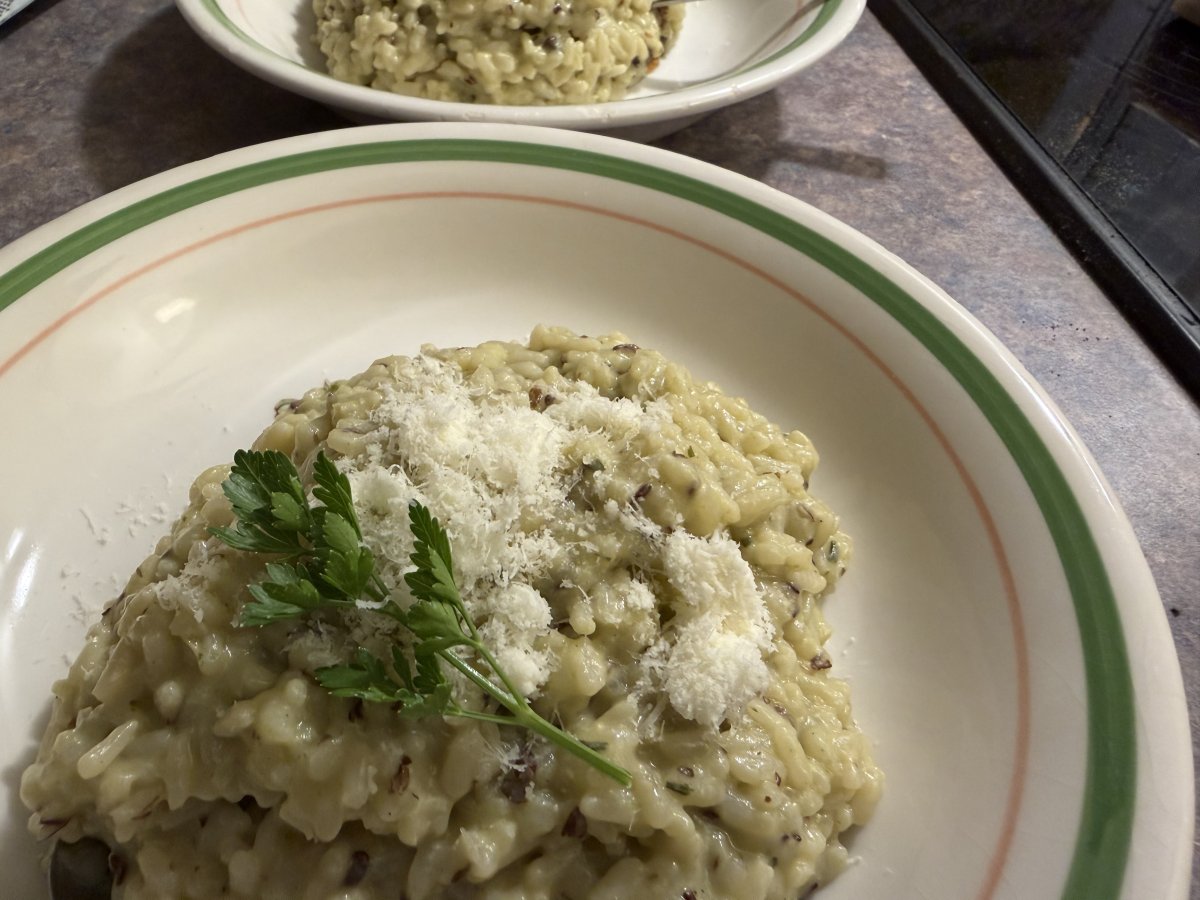 Quick fertig Risotto mit Leinsamen